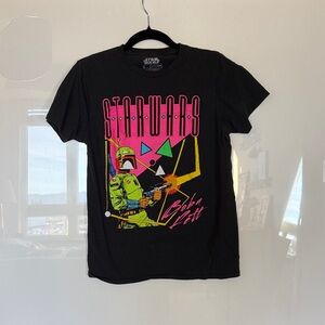 Star Wars Black Tee with Neon Graphics